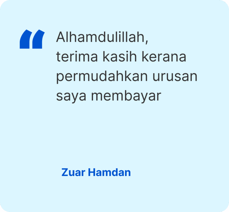 Kalkulator Zakat Selangor customer testimonial