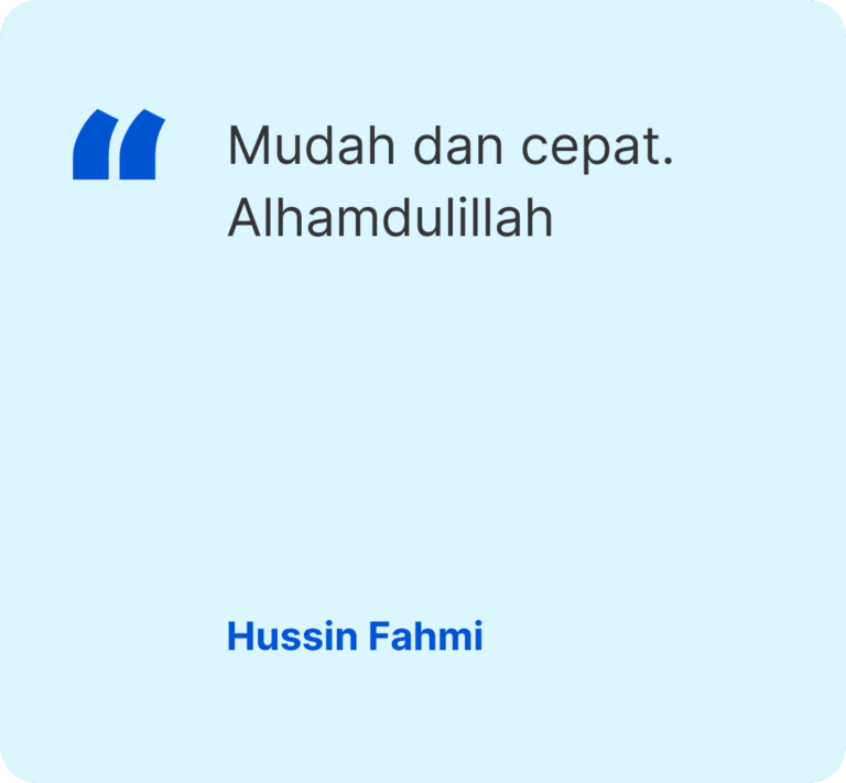 Kalkulator Zakat Selangor customer testimonial