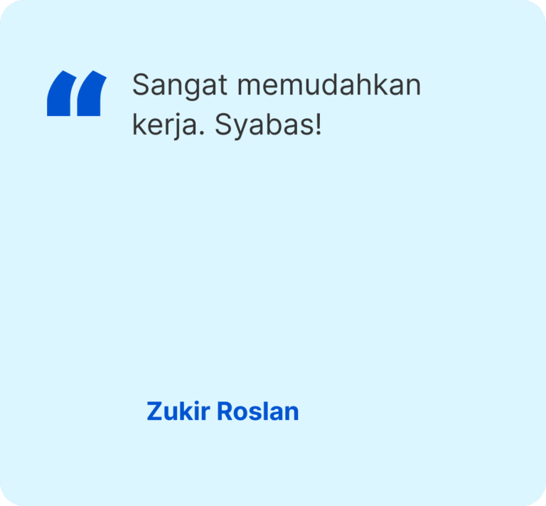 Kalkulator Zakat Selangor customer testimonial