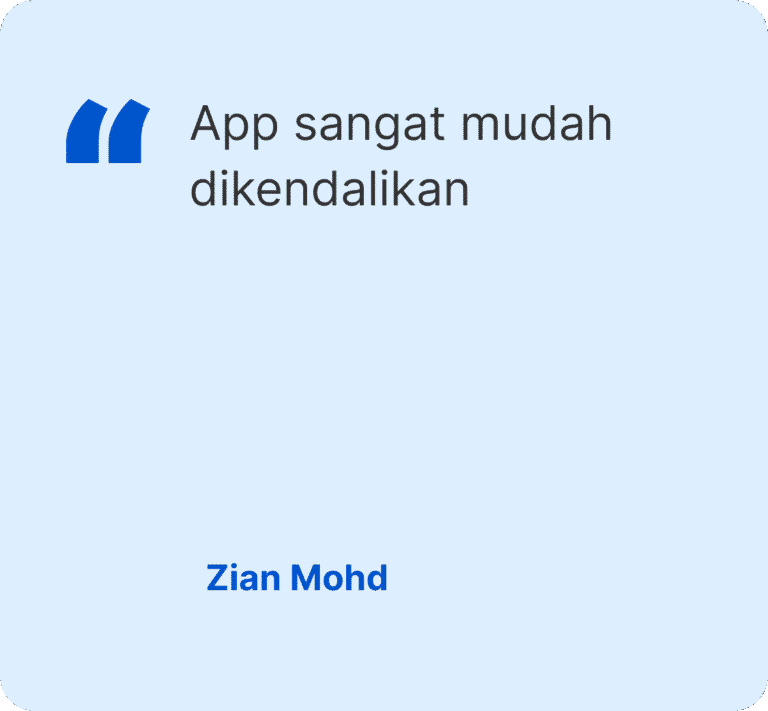 Kalkulator Zakat Selangor customer testimonial