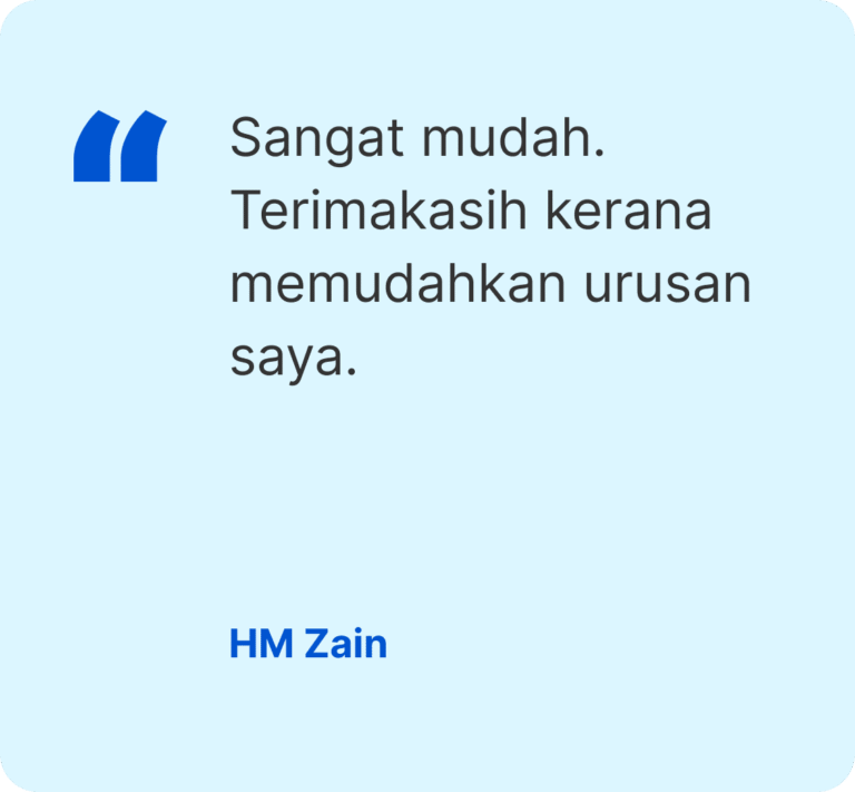 Kalkulator Zakat Selangor customer testimonial