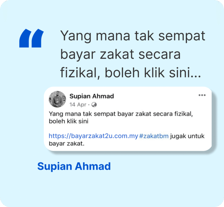 Kalkulator Zakat Selangor customer testimonial