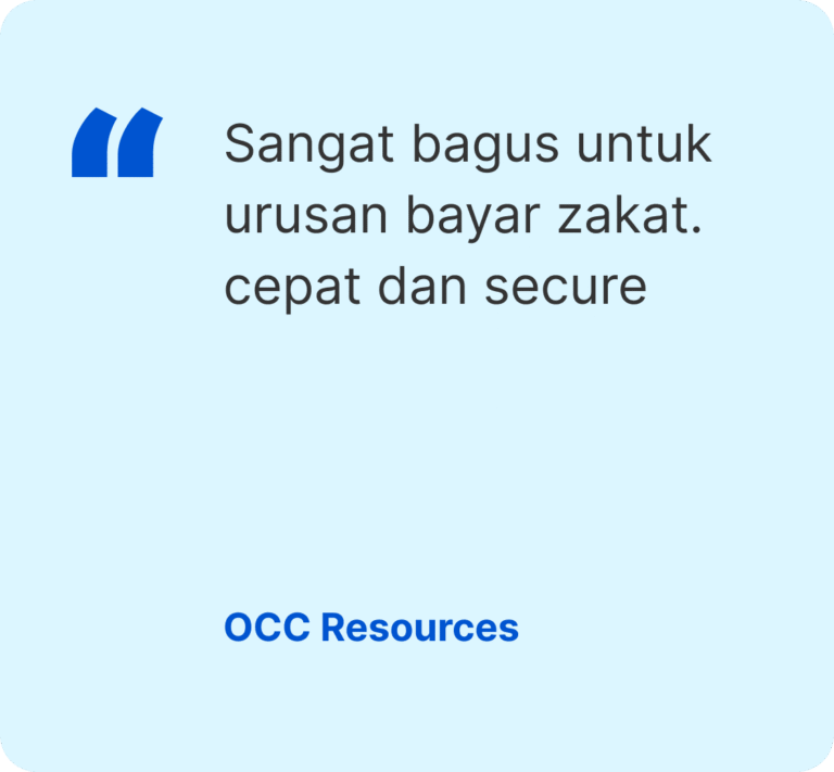 Kalkulator Zakat Selangor customer testimonial